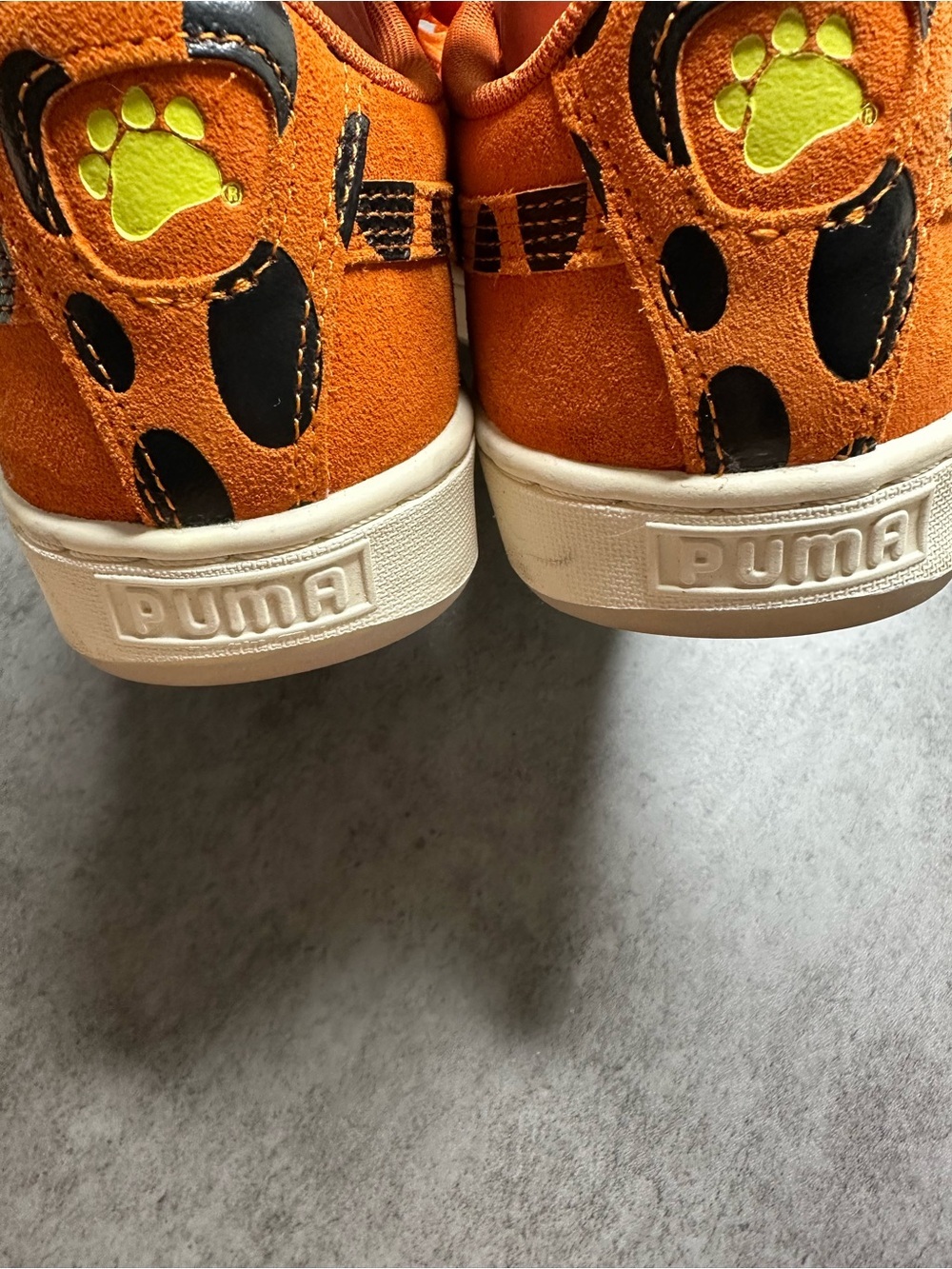Puma Orange Suede Cheetah-Print Low-Top Sneakers - Picture 7 of 12